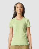 Camiseta Gildan Softstyle para mujer con cuello redondo y manga corta | Camiseta semi ajustada de algodón peinado
