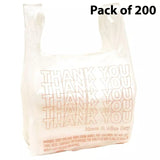 Small T Shirt Carry Out Bags 7 x 5 x 15 Inch Thank You Print