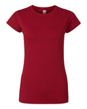 Camiseta Gildan Softstyle para mujer con cuello redondo y manga corta | Camiseta semi ajustada de algodón peinado