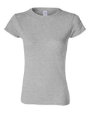 Camiseta Gildan Softstyle para mujer con cuello redondo y manga corta | Camiseta semi ajustada de algodón peinado