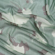 Floral Shadows Silk Tulle - Green, White and Black