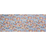 Blue, Red and Mustard Dreamy Daisies Crinkled Silk Chiffon