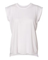 BELLA + CANVAS® Women’s Flowy Rolled Cuffs Muscle T-Shirt