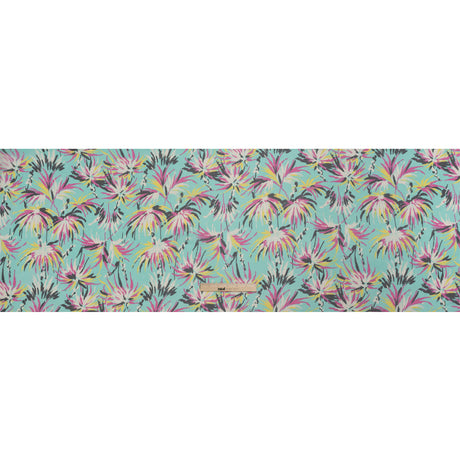 Mint, Pink and Yellow Dreamy Daisies Crinkled Silk Chiffon
