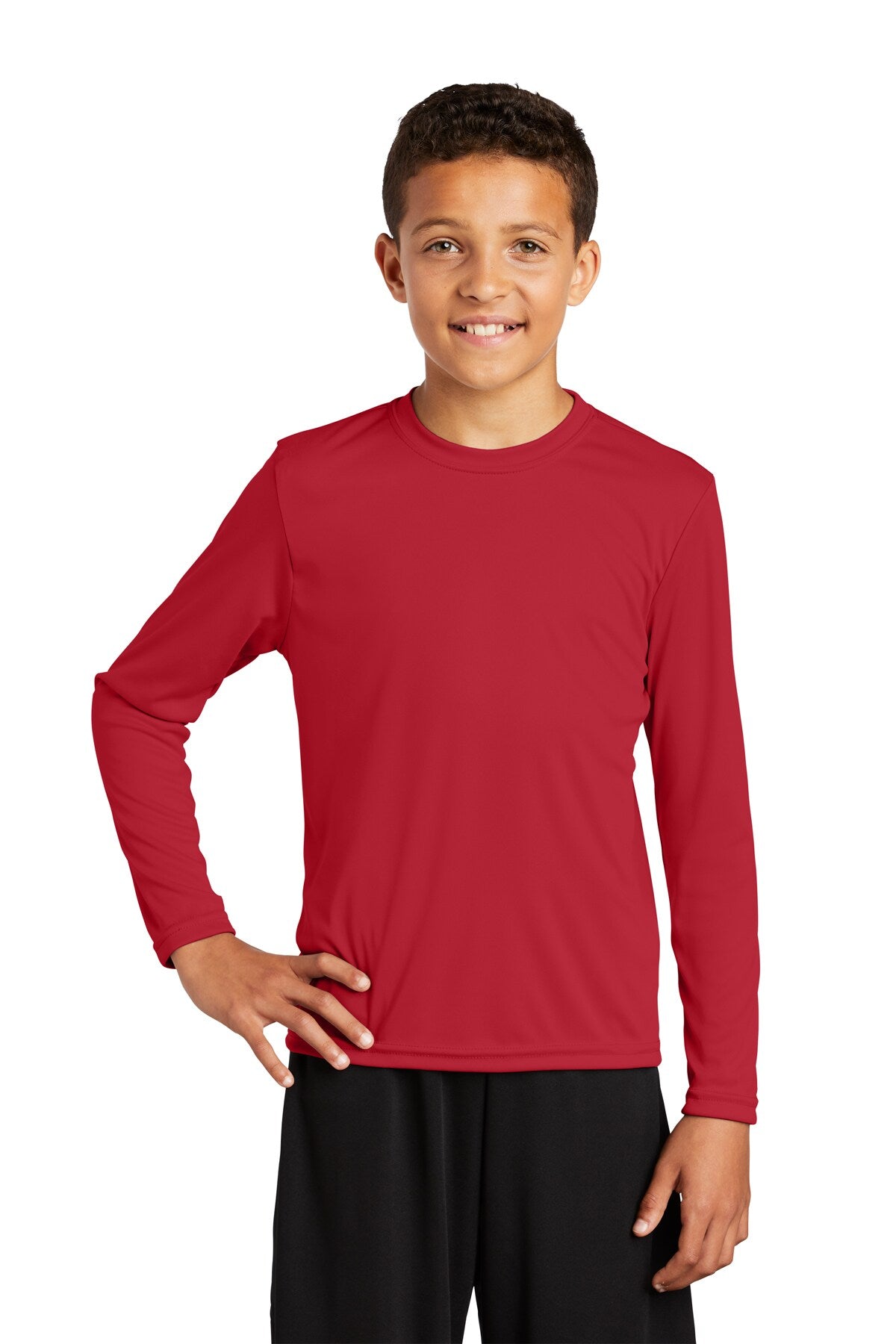 Sport-Tek® Crewneck Long Sleeve T-Shirt for Youth