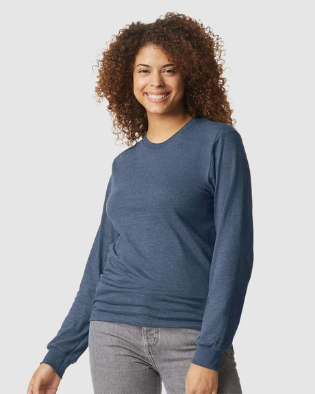 Gildan® Softstyle CVC Crewneck Long Sleeve T-Shirt