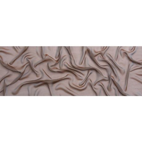 Copper and Bluish Silver Two-Tone Silk Chiffon