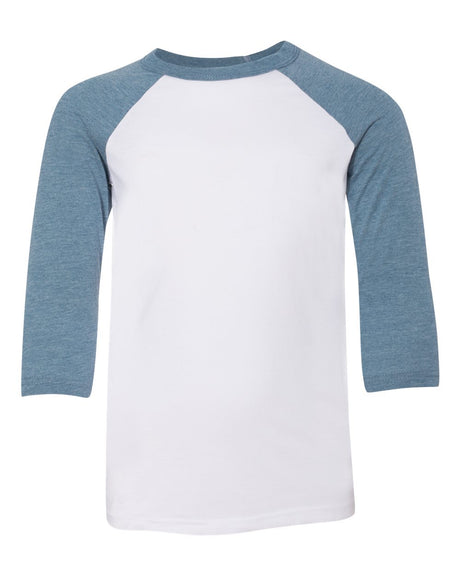 Bella + Canvas® Youth Three Quarter Sleeve Baseball Tee - 3200Y