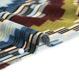 Blue, Olive and Russet Making Waves Silk Jersey