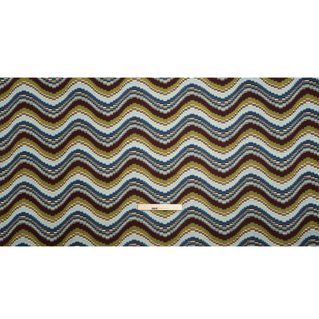 Blue, Olive and Russet Making Waves Silk Jersey