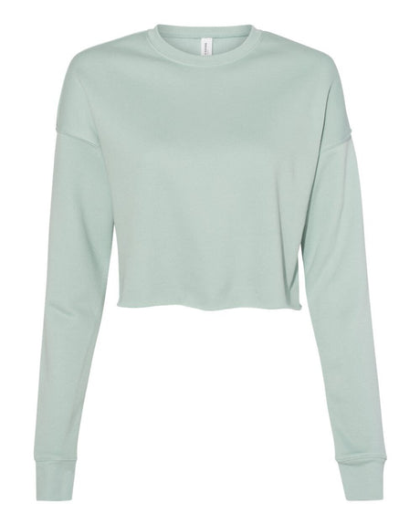 BELLA + CANVAS® Women's Crop Crew Fleece Lightweight Sweatshirt for Everyday Outfit