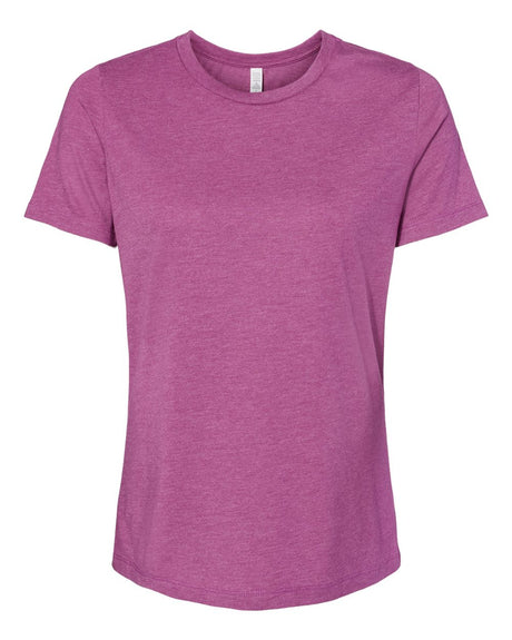 BELLA + CANVAS® Women's Relaxed Fit Heather CVC Crewneck Tee