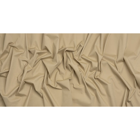 Vertical Ribs Creped Stretch Cotton Dobby - Beige