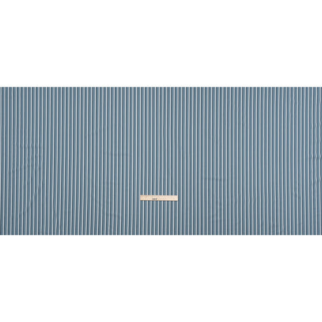 Stretch Polyester Woven - Powder Blue and Gray Shadow Stripes
