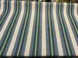 PK Lifestyle Yucatan Stripe Linen Fabric - Cancun Green Blue Stripe, 54" Width (1 Yard)