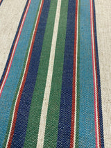 PK Lifestyle Yucatan Stripe Linen Fabric - Cancun Green Blue Stripe, 54" Width (1 Yard)