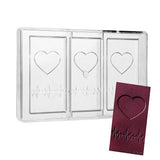 Greyas Polycarbonate Chocolate Mold, Heartbeat Bar by Luis Amado, 3 Cavities