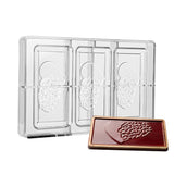 Greyas Polycarbonate Chocolate Mold, Melting Heart Bar by Luis Amado, 3 Cavities