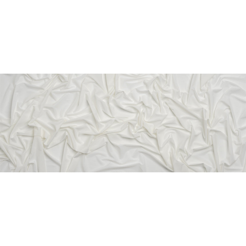Famous Australian Designer White Stretch Polyester Jersey