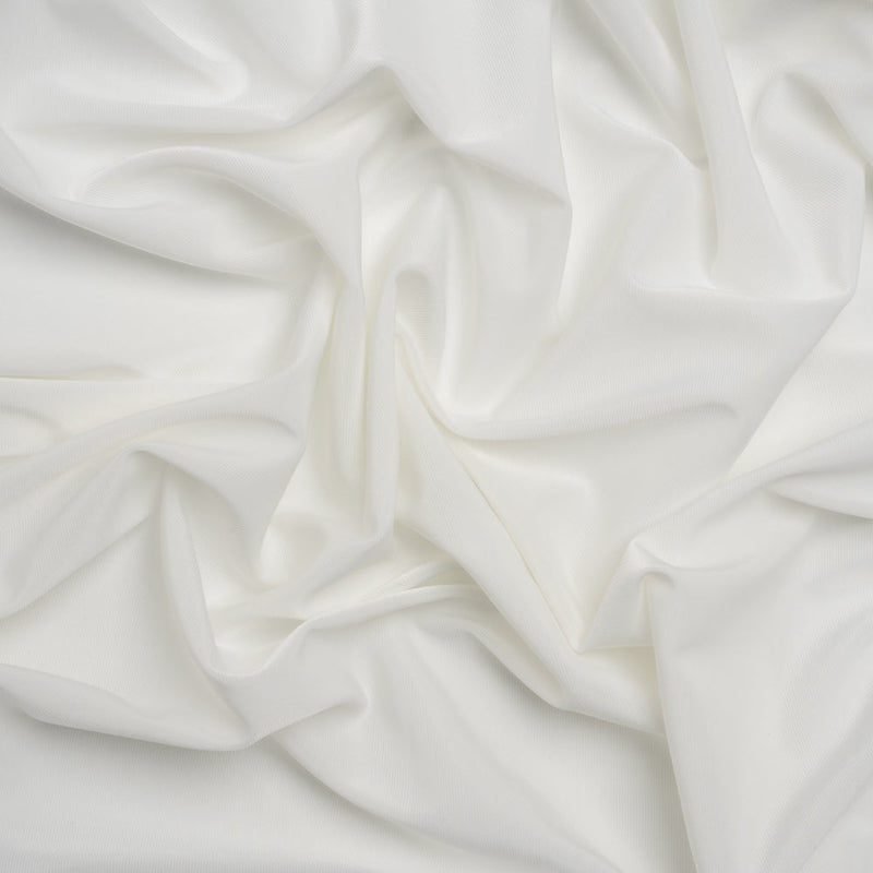 Famous Australian Designer White Stretch Polyester Jersey