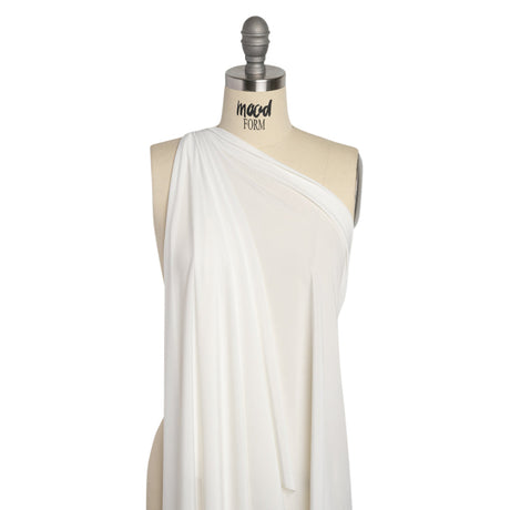 Famous Australian Designer Off White Stretch Polyester Jersey