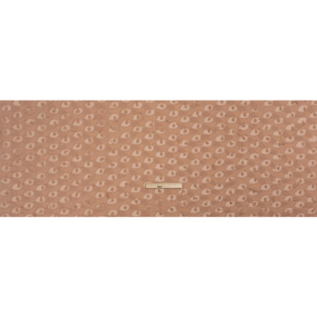 Famous Australian Designer Dusty Clay 3D Floral Embroidered Double Layer Polyester Georgette with Leaf Cutouts