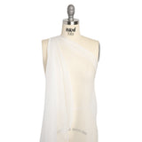 Famous Australian Designer White Crinkled Silk Chiffon