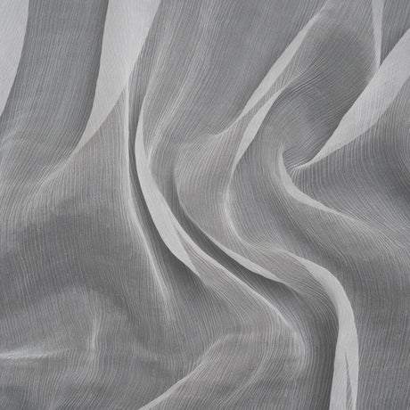 Famous Australian Designer White Crinkled Silk Chiffon