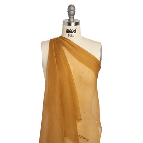 Famous Australian Designer Gold Crinkled Silk Chiffon