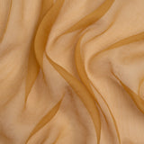 Famous Australian Designer Gold Crinkled Silk Chiffon