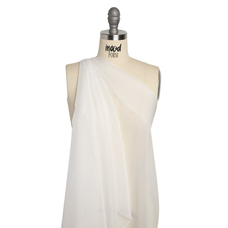 Famous Australian Designer White Silk Georgette