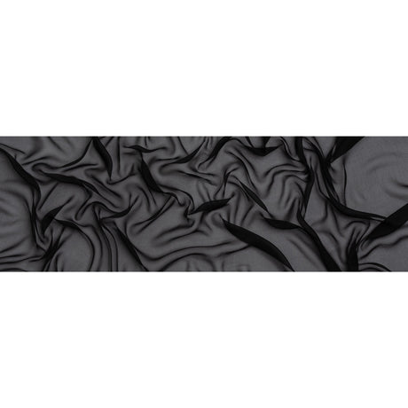 Famous Australian Designer Black Silk Georgette