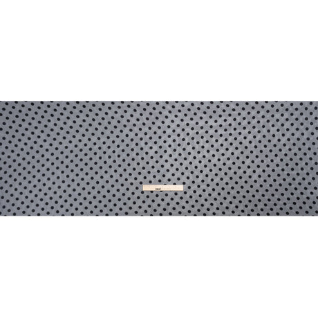 Famous Australian Designer Navy Polyester Chiffon with Satin Burnout Polka Dots
