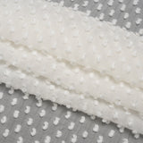 Famous Australian Designer Off White Silk Swiss Dot