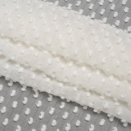 Famous Australian Designer Off White Silk Swiss Dot