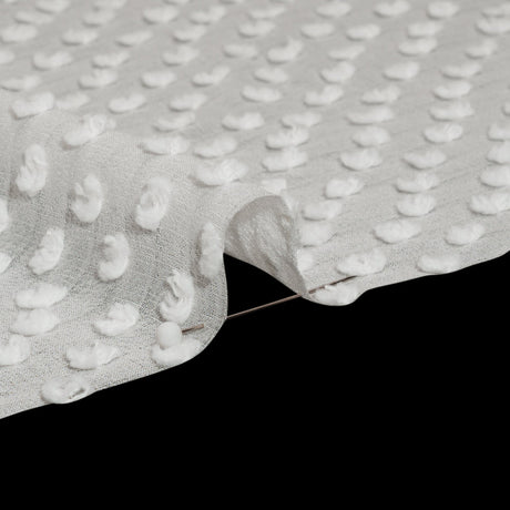 Famous Australian Designer Off White Silk Swiss Dot