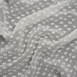 Famous Australian Designer Off White Silk Swiss Dot