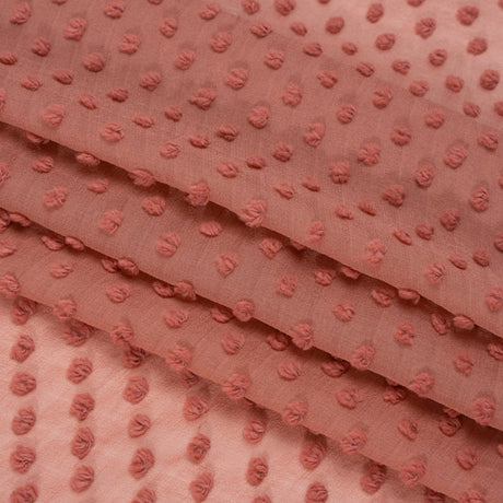 Famous Australian Designer Rose Silk Swiss Dot Georgette