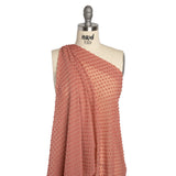 Famous Australian Designer Rose Silk Swiss Dot Georgette
