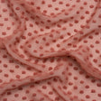 Famous Australian Designer Rose Silk Swiss Dot Georgette