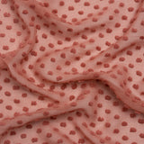 Famous Australian Designer Rose Silk Swiss Dot Georgette