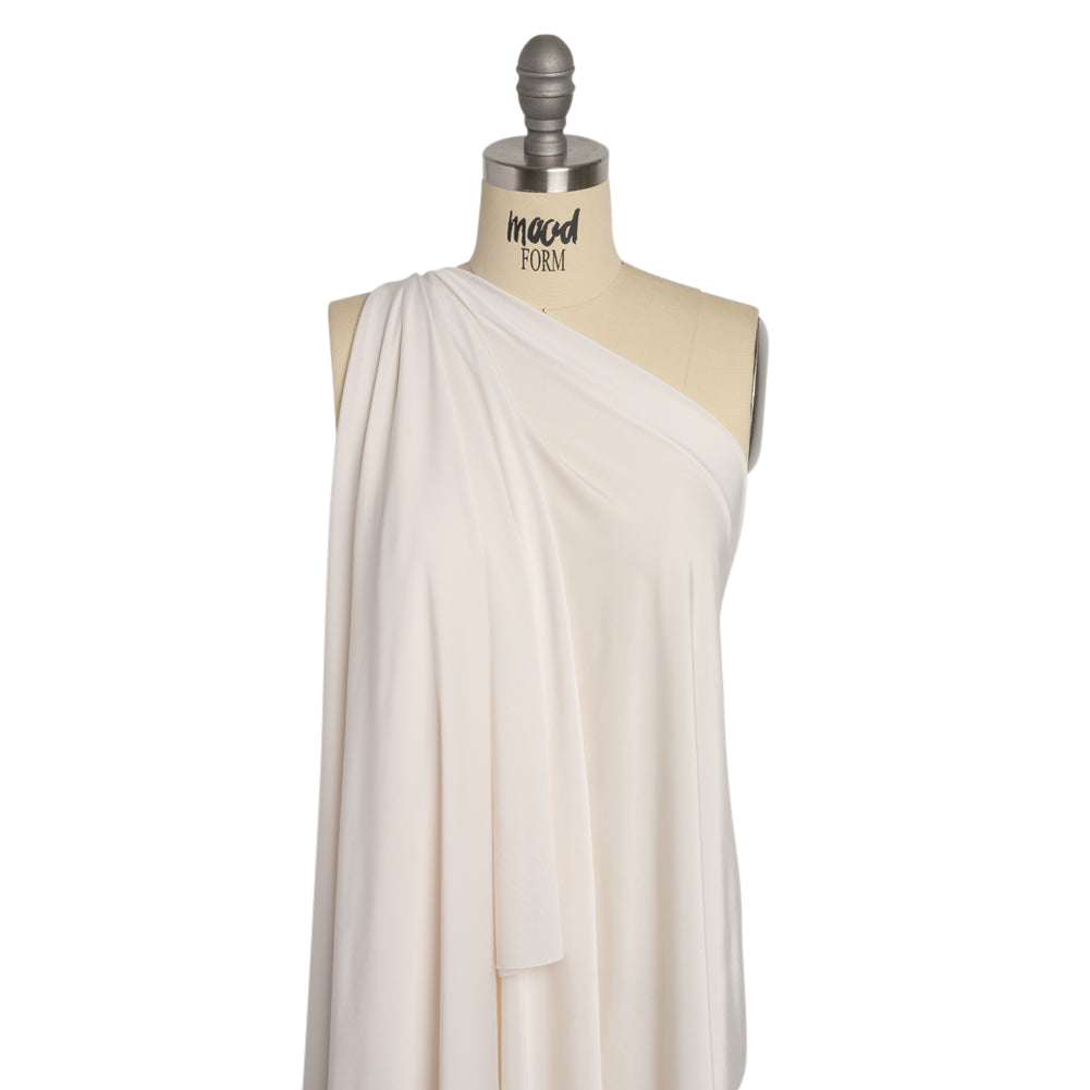 Famous Australian Designer Off White Stretch Polyester Jersey