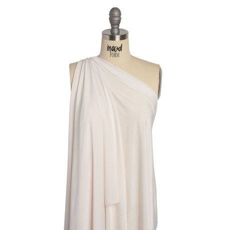 Famous Australian Designer Off White Stretch Polyester Jersey