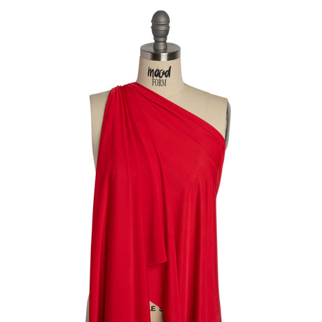 Famous Australian Designer Crimson Stretch Polyester Jersey
