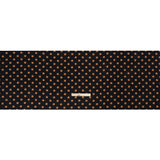 Famous Australian Designer Black and Gold Polka Dot Silk Crepe de Chine