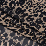 Famous Australian Designer Beige and Black Animal Spots Viscose Georgette
