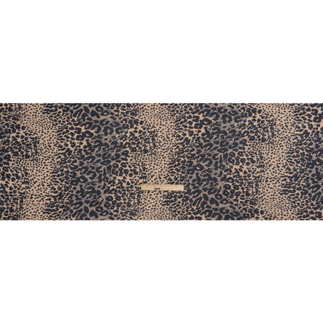 Famous Australian Designer Beige and Black Animal Spots Viscose Georgette