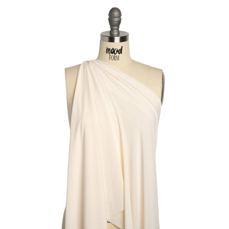 Famous Australian Designer Cream Stretch Polyester Jersey