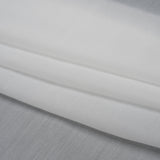Famous Australian Designer White Shimmering Crisp Polyester Woven