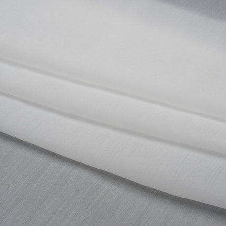 Famous Australian Designer White Shimmering Crisp Polyester Woven